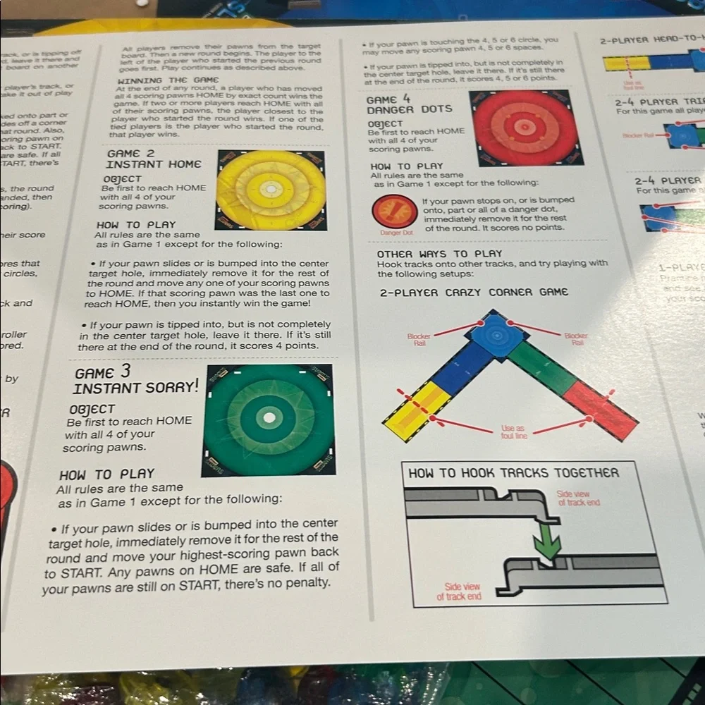 Sorry Sliders Game by Parker Brothers Fun Family Game  1-4 Players 4 ways 2 play